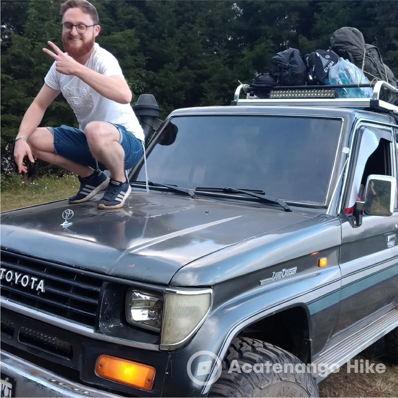 Toyota Land Cruiser 4x4 on Acatenango Volcano